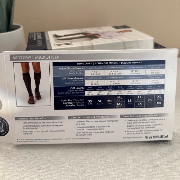 New Sigvaris Medical Midtown Black Microfiber 30-40mm Knee-high Socks Size LS - Picture 2 of 5